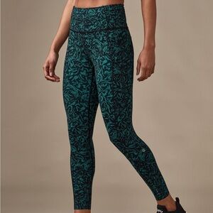 Lululemon Fast & Free Tight Legging Thrive Viridian Green Black Size 10